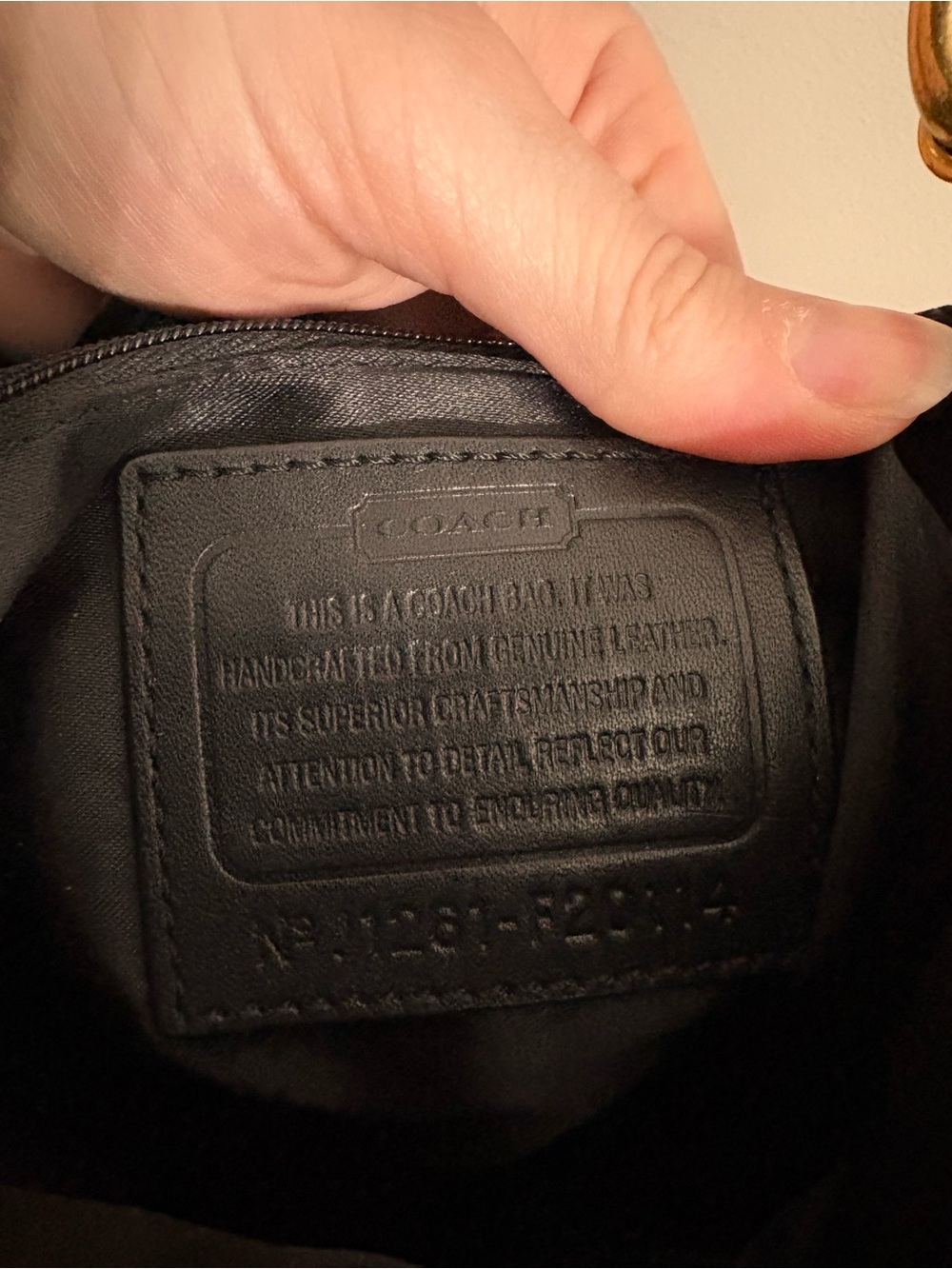 2010s Coach Black Leather Shoulder Bag with Gold Hardware - Picture 11 of 12